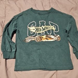 GAP Kids Green Hot Wheels Long Sleeve Tee